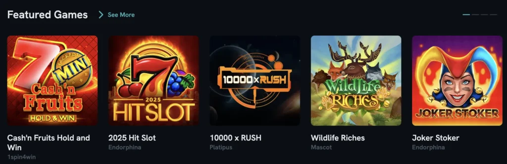 SpinShark Featured Games